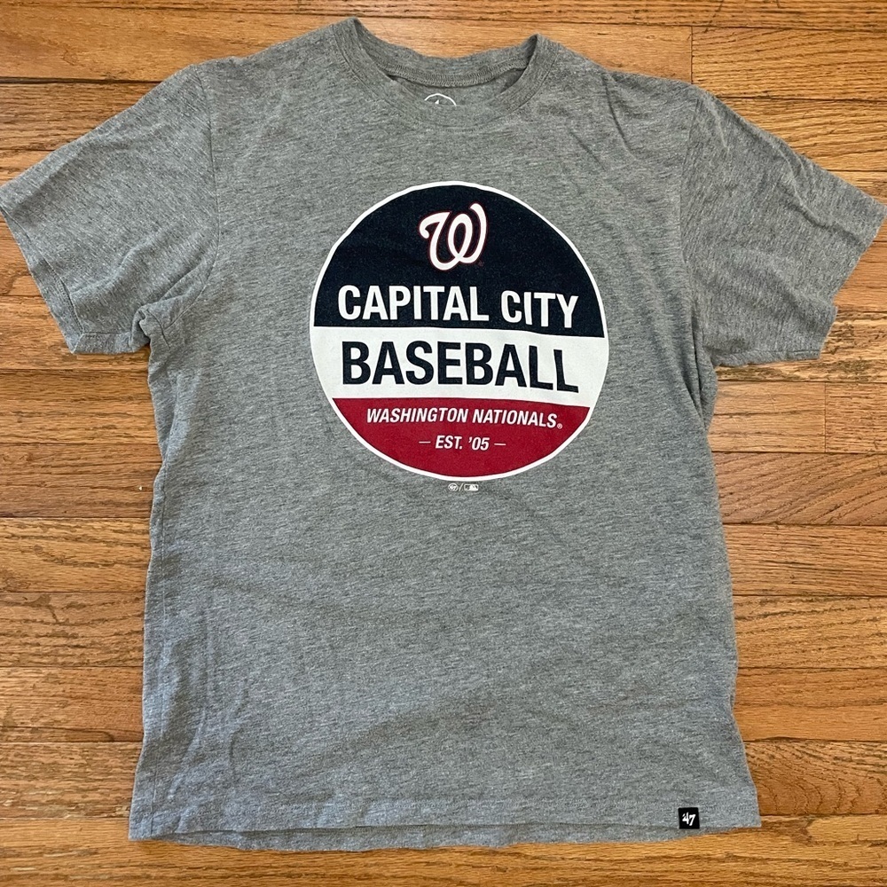 Men's '47 Brand Washington Nationals Grey Tee | Size Small - Picture 1 of 7